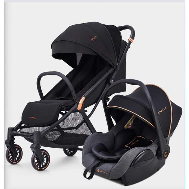 Crolla Air Infant Carrier Car Seat + Crolla Air Swift Auto Fold Cabin