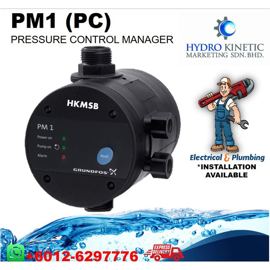 Grundfos Water Booster Pump Pm1 Pressure Manager Pressure Controller Pressure Switch Pc 5565