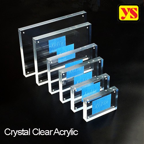 Crystal Clear | Transparent Acrylic Magnetic Photo Frame (for table ...