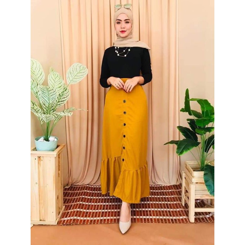 SKIRT NEELOFA BUTANG VIRAL/SKIRT LABUH VIRAL/SKIRT MUSLIMAH/ SKIRT ...