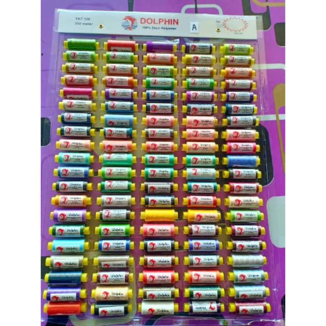 SPUN POLYESTER DOLPHIN THREAD 250 METRE PLASTIC RACK THREAD BENANG ...