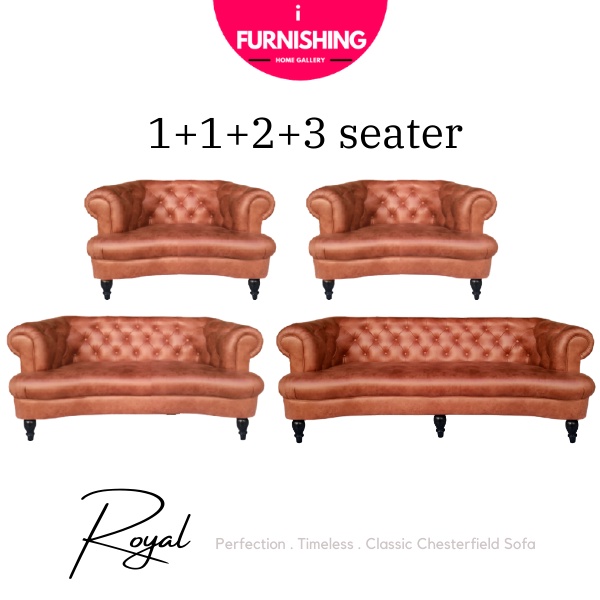 [ I FURNISHING ]Sofa Chesterfield 3 2 1 Seater/Living Room Sofa/High ...