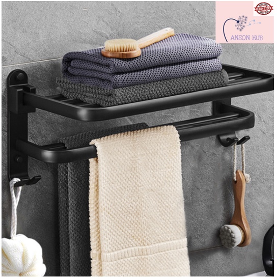 Bathroom Towel Rack /Foldable Towel Rack/ Single/Double Bath Folding