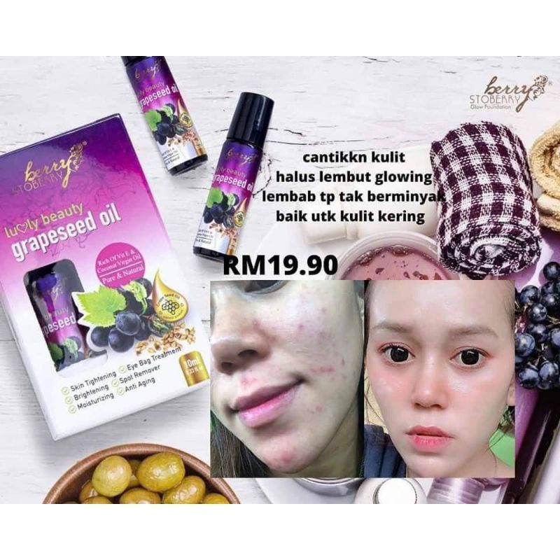 Grapeseed oil by berry Shopee Malaysia