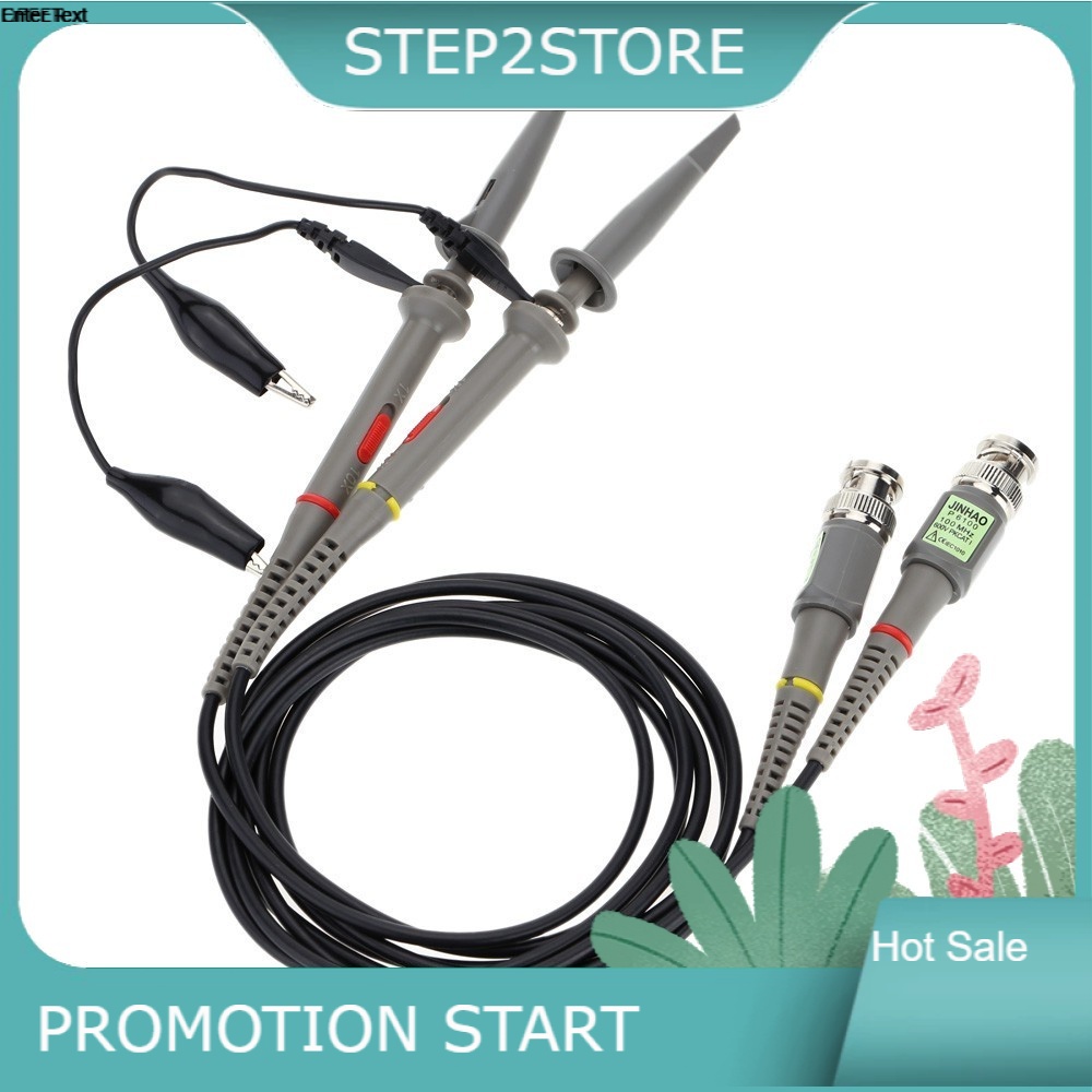 P6100 High Precision Oscilloscope Probe 1X 10X 100MHz Alligator Clip