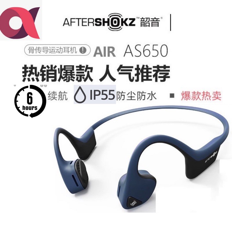 AfterShokz Trekz Air AS650 Wireless Bluetooth Bone Conduction Open