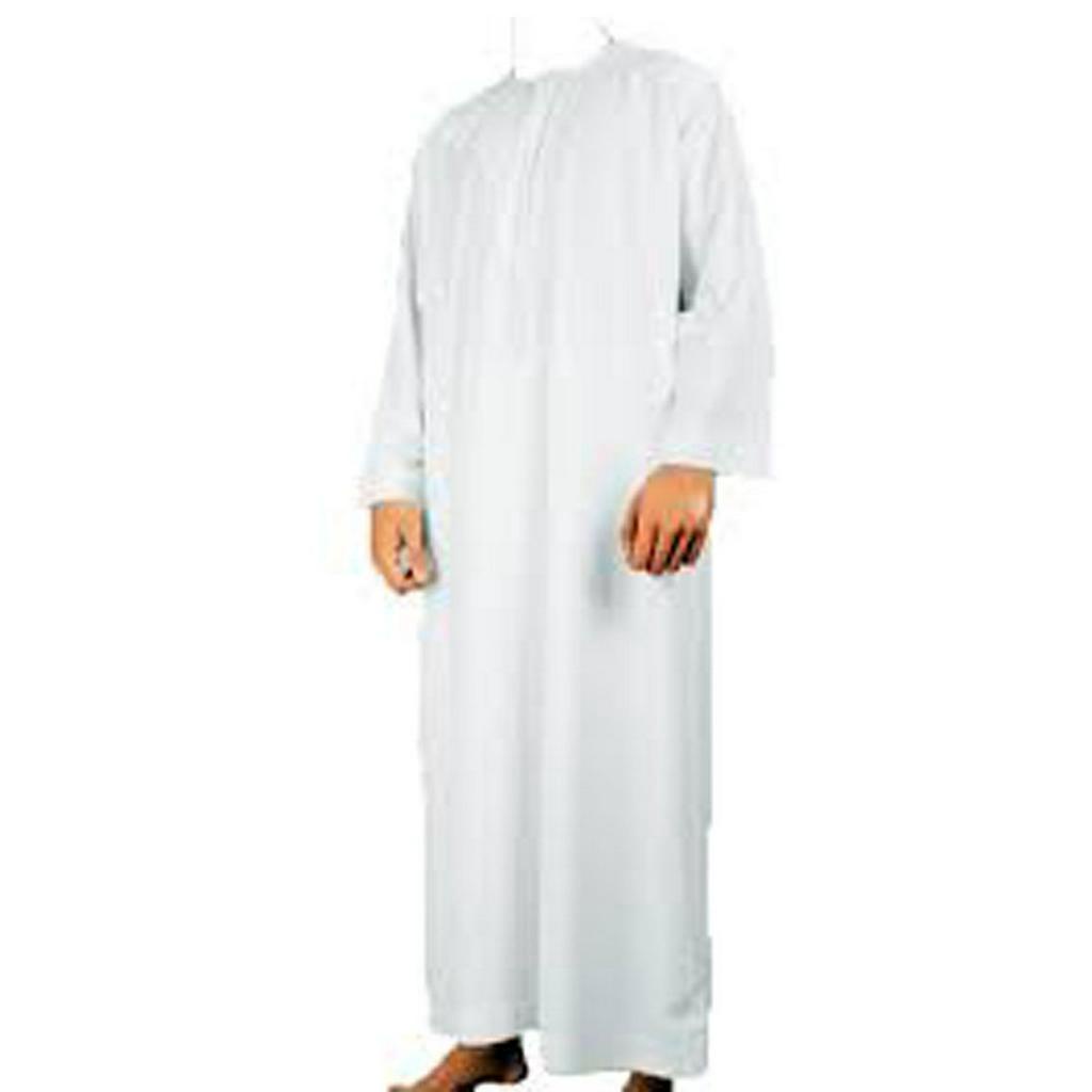 Jubah Putih Lelaki Dewasa White Putih Tahfiz Jenis Butang or Zip koler ...
