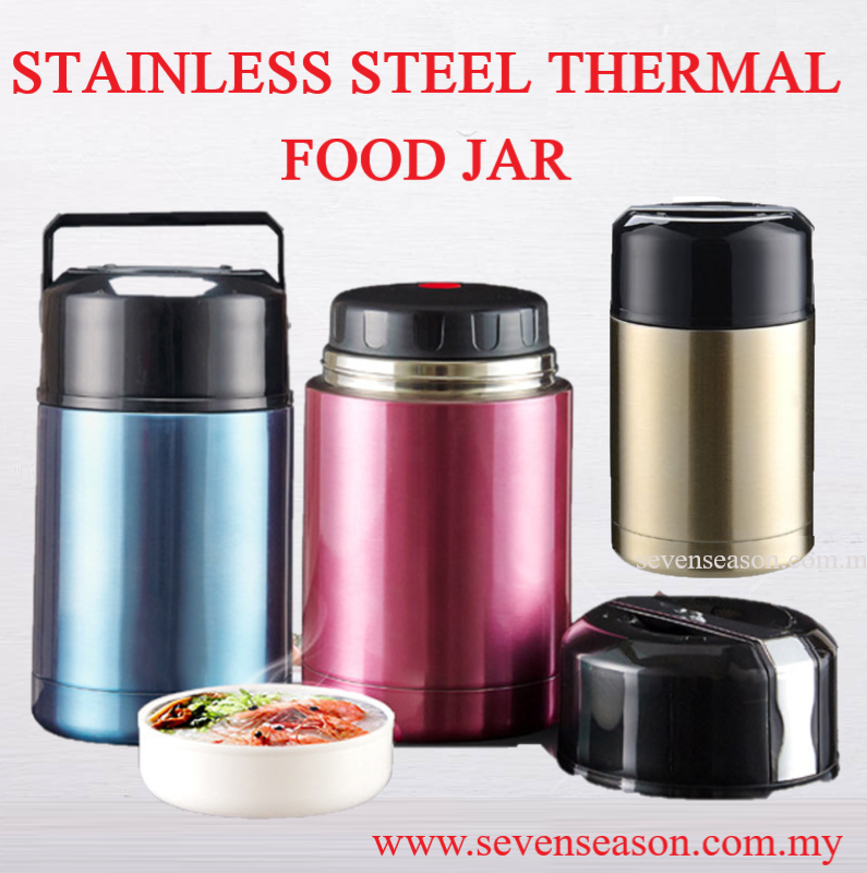 2.2L Vacuum Insulated Lunch Box 3 Tier Jar Hot Thermos Food