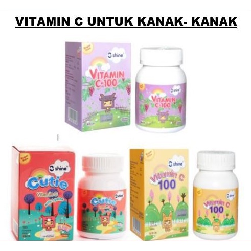 SHINE VITAMIN C 100MG ORANGE 100'S / Grape 100s / Strawberry 100s ...