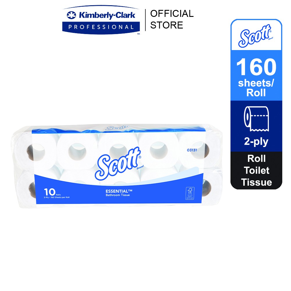 Scott® Essential™ Standard Toilet Roll/Toilet Tissue 03131 120 rolls