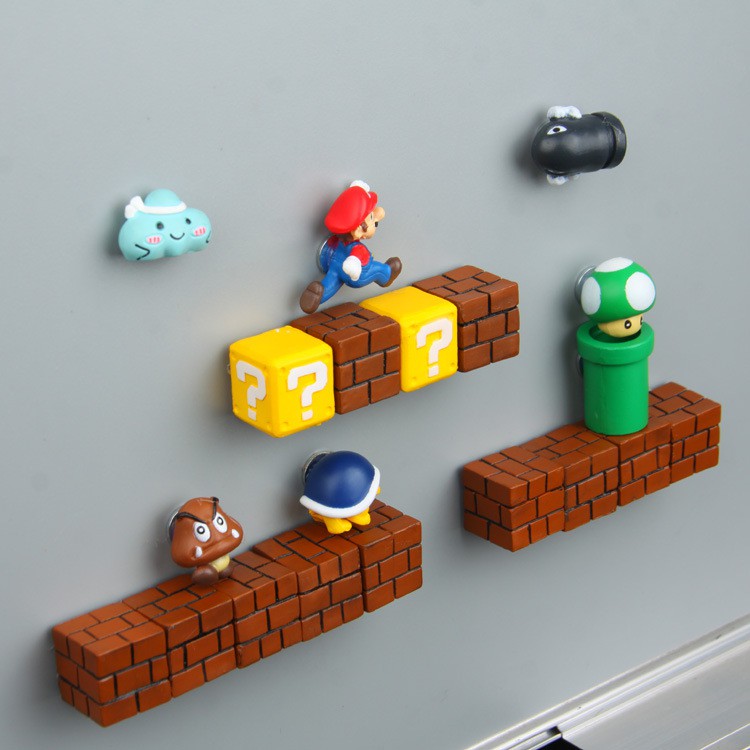 14 Designs DIY Super Mario Fridge Magnet Refrigerator Home Decor ...