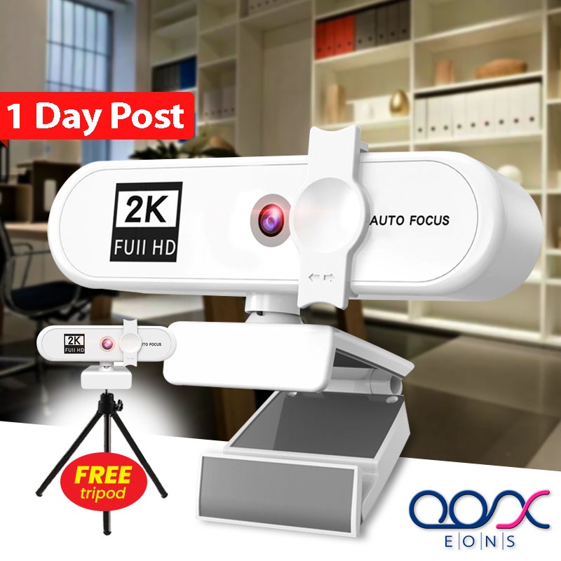 AUTO FOCUS USB 2.0 2K Full HD Webcam Hi- Res 1080P PGR-008 Web Camera ...