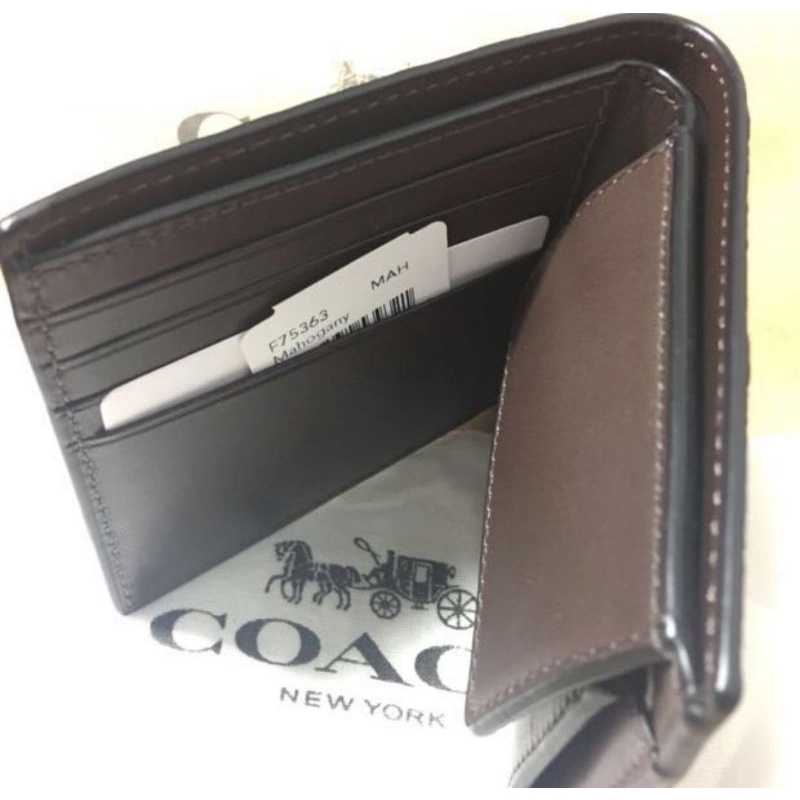 COACH COIN WALLET IN SIGNATURE CROSSGRAIN LEATHER – Pit-a-Pats.com