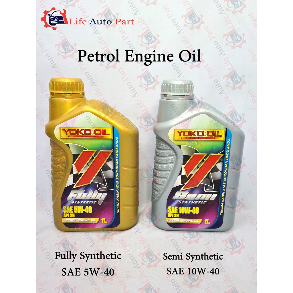 YOKO 1L Engine Oil Fully Synthetic 5W-40 / Semi Synthetic 10W-40 For ...