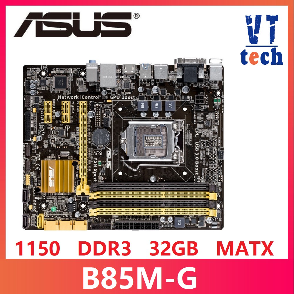 ASUS B85MG mainboard B85 DDR3 32GB MATX Socket LGA 1150 4gen cpu