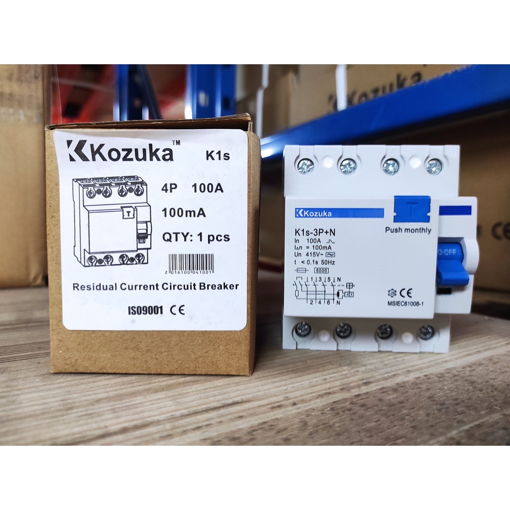 KOZUKA 4P RCCB / ELCB RESIDUAL CURRENT CIRCUIT BREAKER 40A 63A 100mA ...
