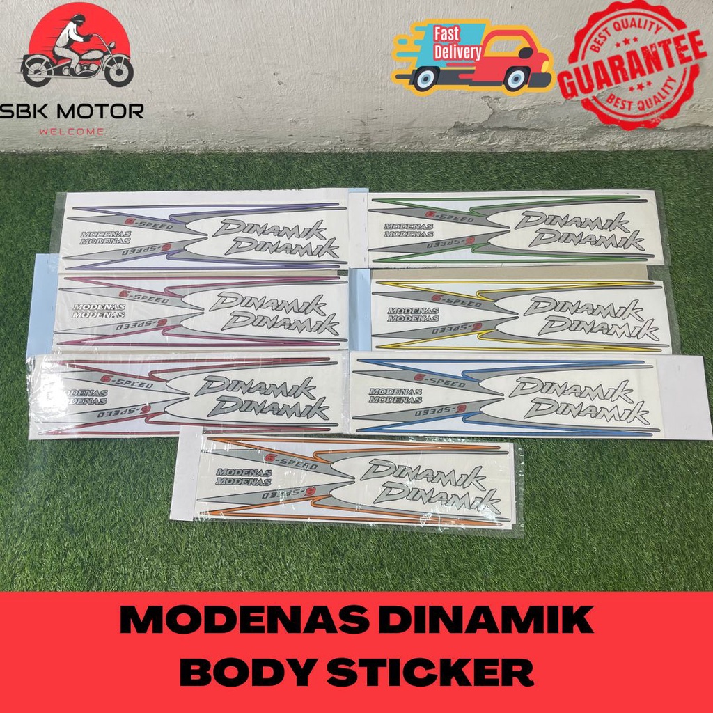 Modenas Dinamik 120 Body Sticker Stripe 1st Model Pelekat Body Set ...