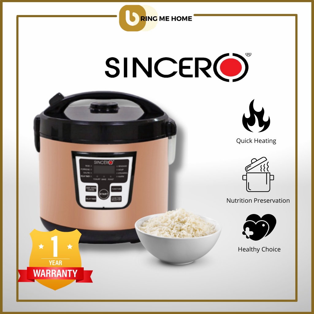 BMH SINCERO Multifunction 6L Gold Smart Cooker Rice Cooker Non Stick