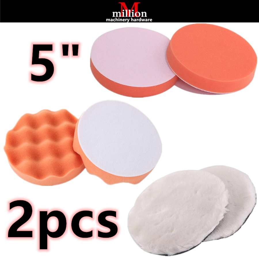 millionhardware - (1pair/2pcs) 5 inch (125mm) Flat / Wave / Wool Sponge ...