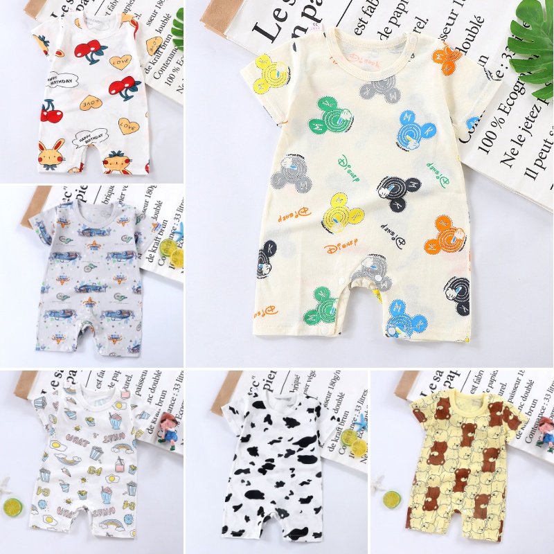 Cotton Newborn Baby Romper Infant Bodysuit Jumpsuit Baby Short - Main Image