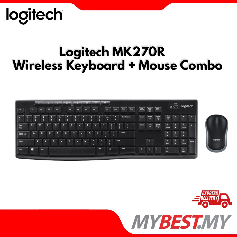 Logitech MK270R Wireless Combo Keyboard + Mouse (920-006314) | Shopee ...