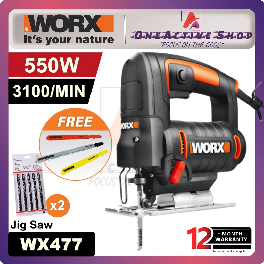 Worx Jig Saw W Wx Cutter Machine Bevel Cut Mesin Potong Kayu