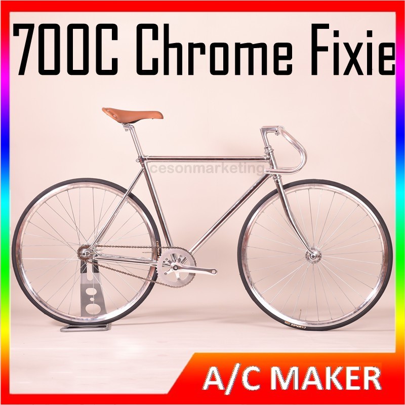 Chrome cheap fixie bike