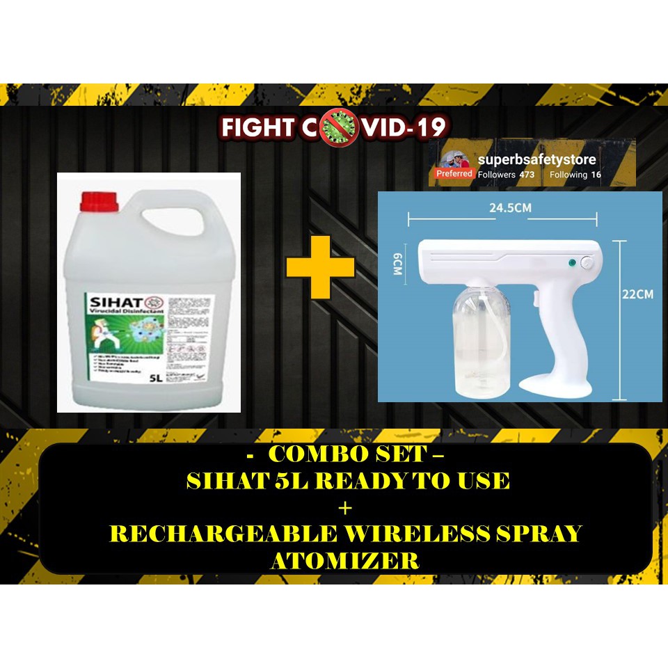 [READY - STOCK] SIHAT - Ready To Use - 5L / Disinfection Machine Gun ...