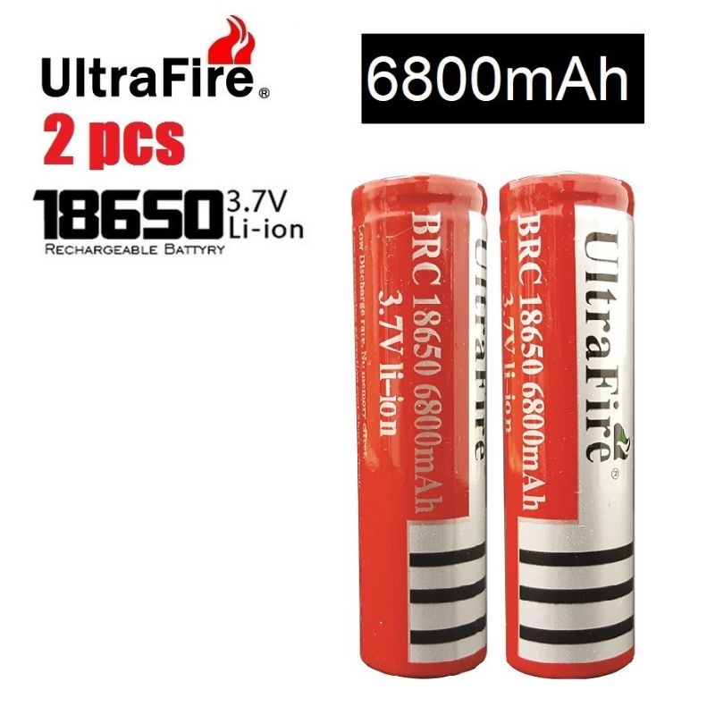 Ultrafire 18650 li-lon Bateri Rechargeable Button Top Lithium 3.7V ...