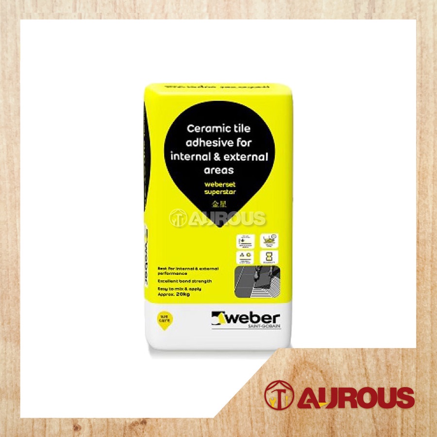 WEBERSET BELCEM SUPERSTAR CERAMIC TILE ADHESIVE INTERNAL & EXTERNAL