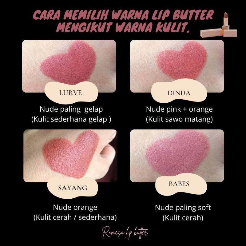 ROMESA LIPSTICK BUTTER DIRECT HQ ORIGINAL 💯 | Shopee Malaysia