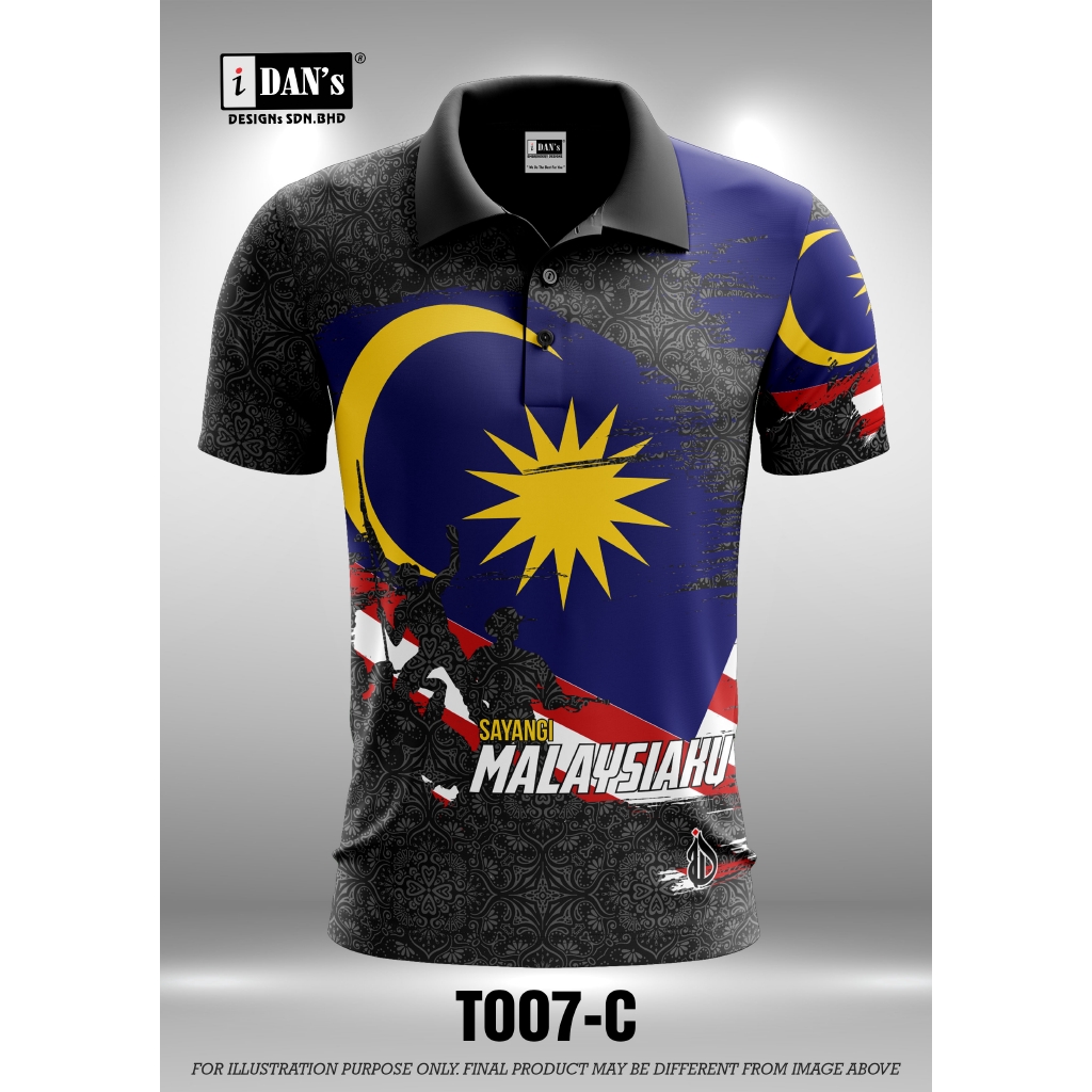 T007 Batik Songket Sublimation Polo Collar Tshirt Shopee Malaysia