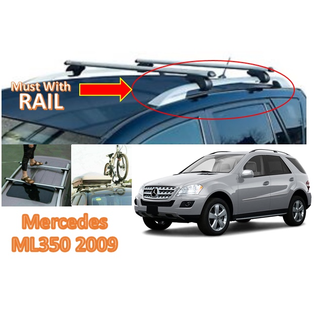 Mercedes ML350 2009 New Aluminium universal roof carrier Cross Bar Roof ...