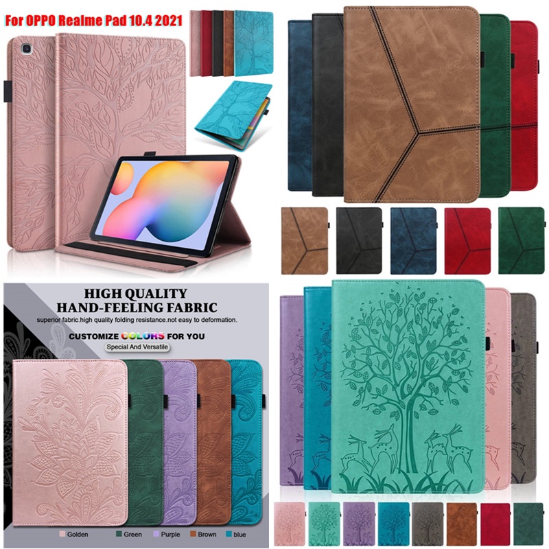 Realme Pad Case 3D Tree Embossed Book Cover for Realme Pad 10.4 inch
