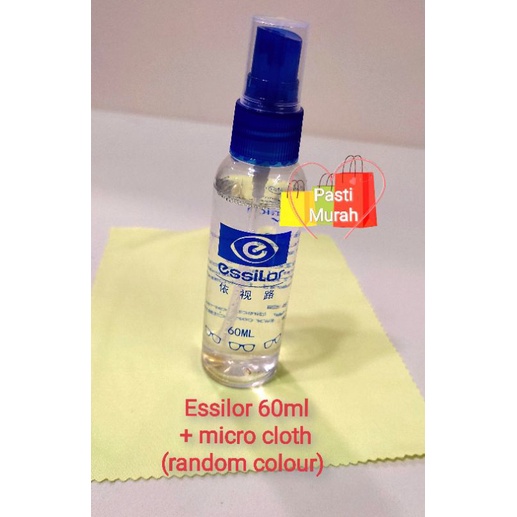 Essilor Lens Cleaner Spray Cermin mata 60ml Anti Foggy Spray for