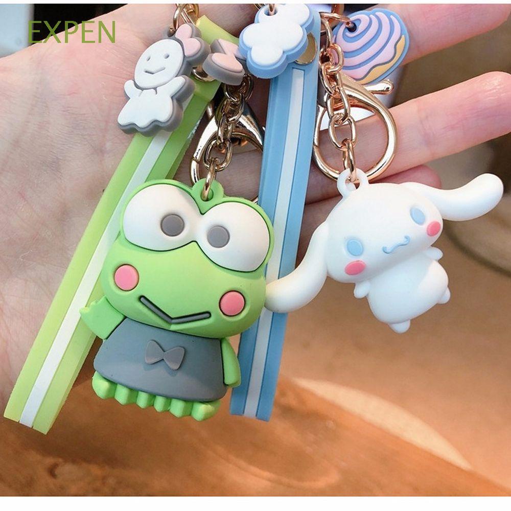 EXPEN Cute Cartoon keychains Couple Gift Anime Key Rings Silicone ...