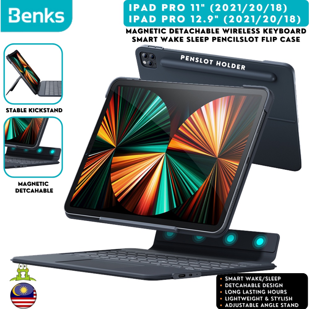 BENKS URBAN DETACHABLE Wireless Keyboard Case For iPad Pro 11