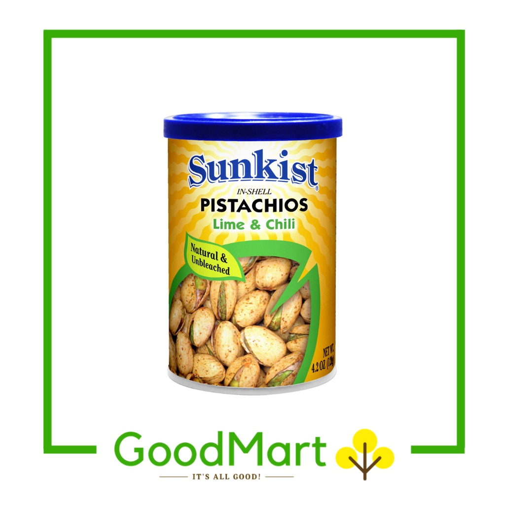 Sunkist Lime & Chili Pistachios In Shell 120g (in can) Shopee Malaysia