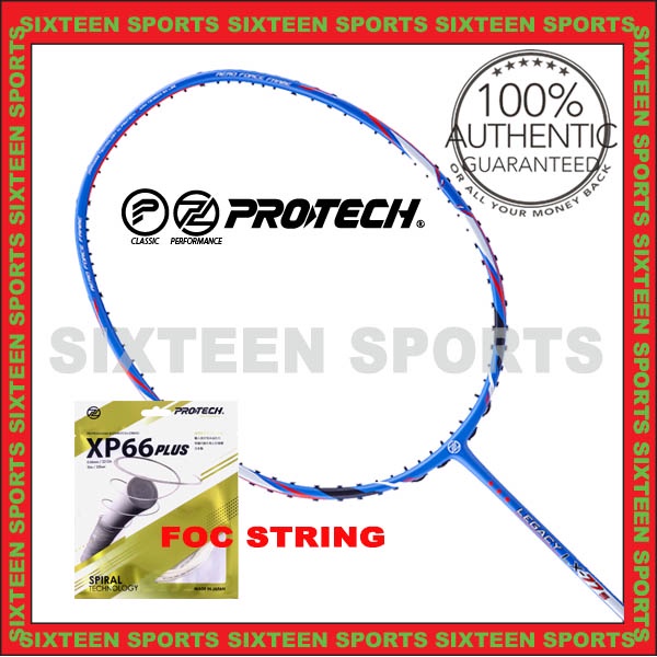 Protech Legacy LX-77S Badminton Racket Frame (C/W Protech XP66 String ...