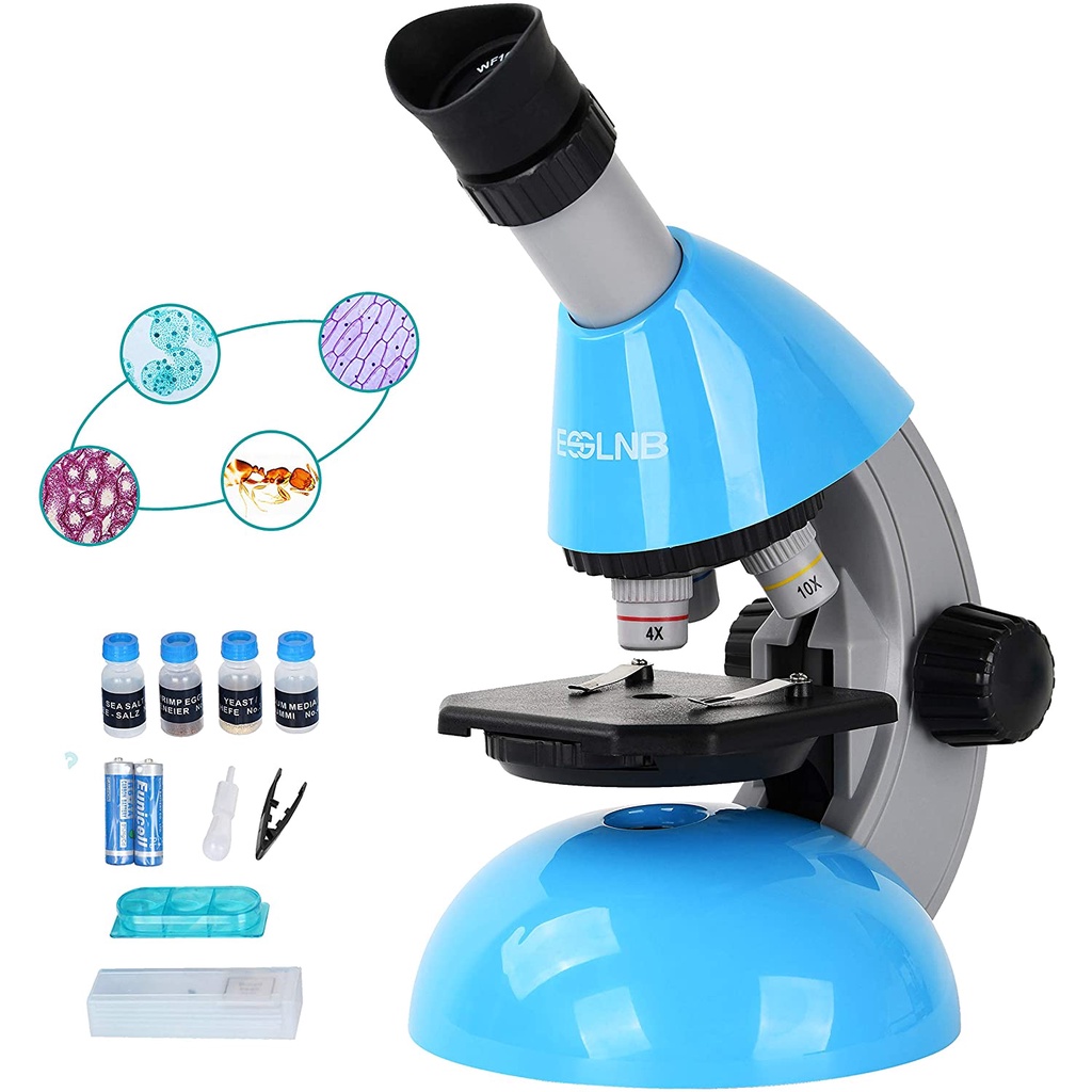 Kids Microscope 40X-1500X Magnification - Binocular Science Microscope For Children 8-12 With LED Lights