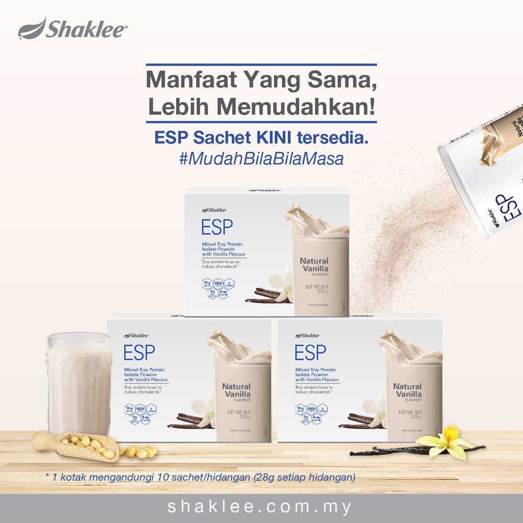 Shaklee ESP Mixed Soy Protein Isolate Powder with Vanilla Flavour