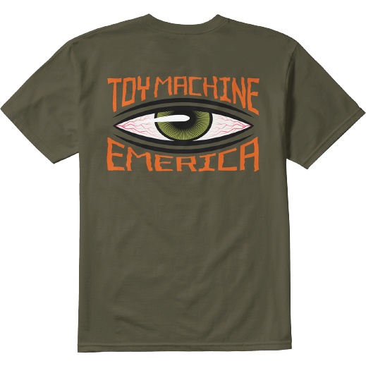 Emerica X Toy Machine Eye Tshirt (olive) Shopee Malaysia