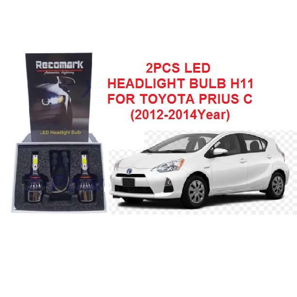 2PCS LED HEADLIGHT BULB (COB) (H11/H8/H9) FOR TOYOTA PRIUS C (2012