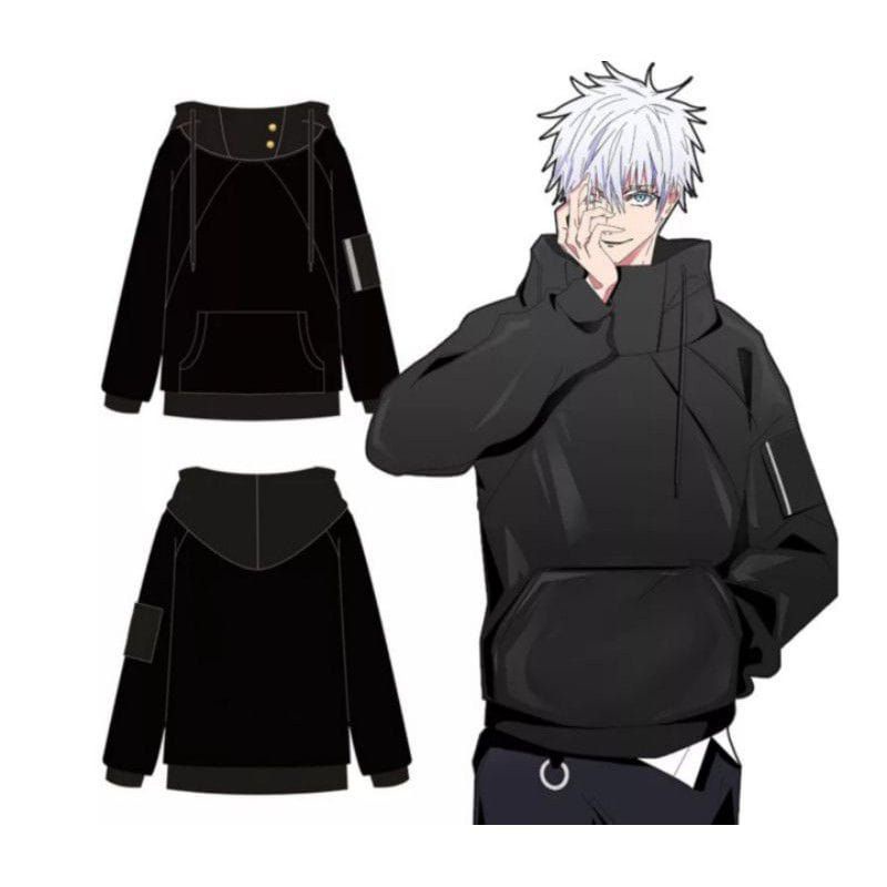 HITAM Jujutsu KAISEN SWEATER (SATORU GOJO) FULL BLACK | Shopee Malaysia