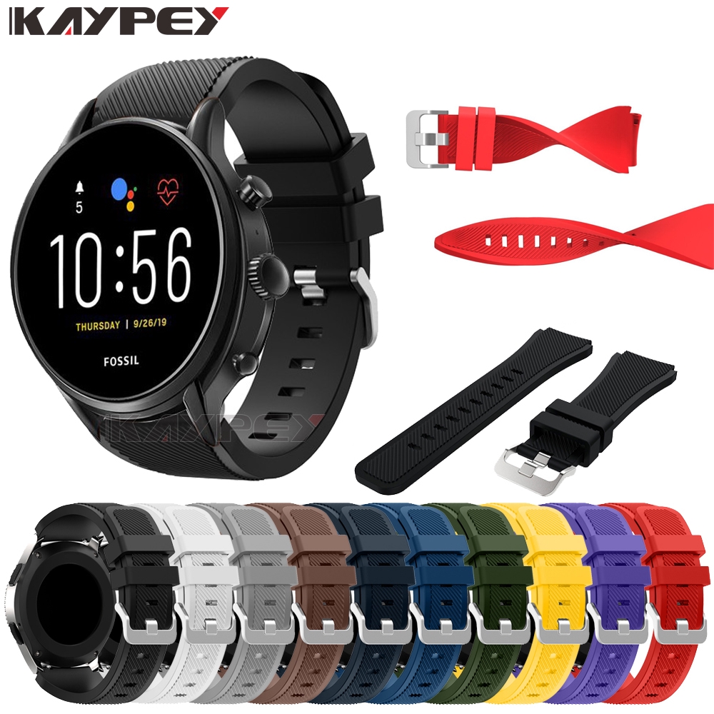 22mm Silicone Watch Strap Band For Fossil Gen 5 Carlyle/Julianna ...