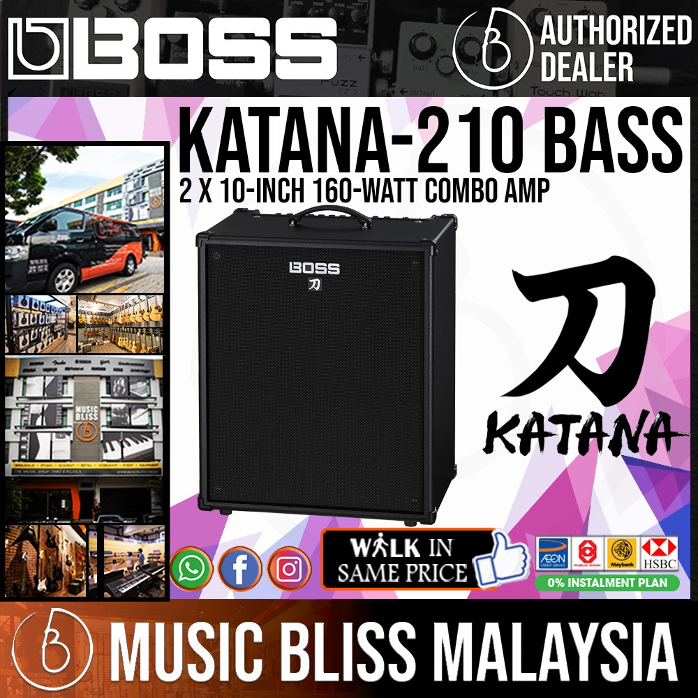 Boss Katana-210 160-watt 2x10" Bass Combo Amp (Katana 210 / KTN-210B ...