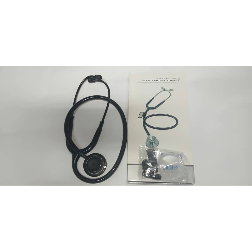 MDF Instruments Dual Head Lightweight Stethoscope All Black