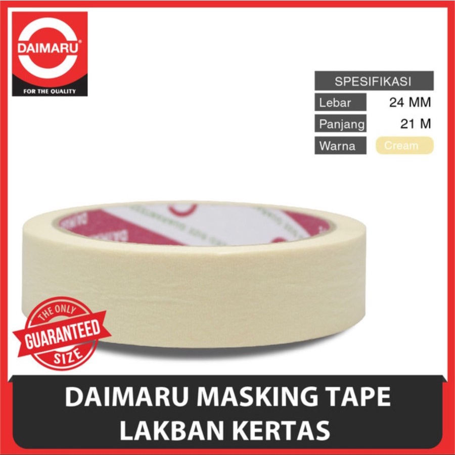 Daimaru Masking Tape Cream 24mm x 21meter/paper Duct Tape | Shopee Malaysia