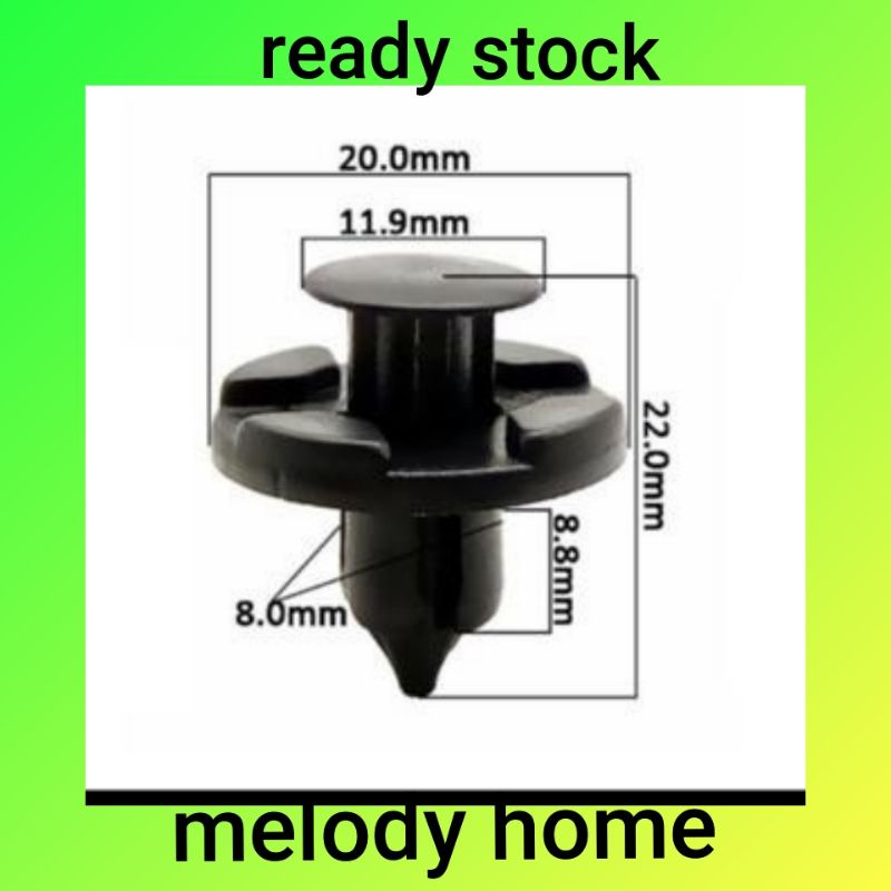 (Bumper Clip) 20pc Perdoa Myvi Alza Axia Viva Bumper Clip murah