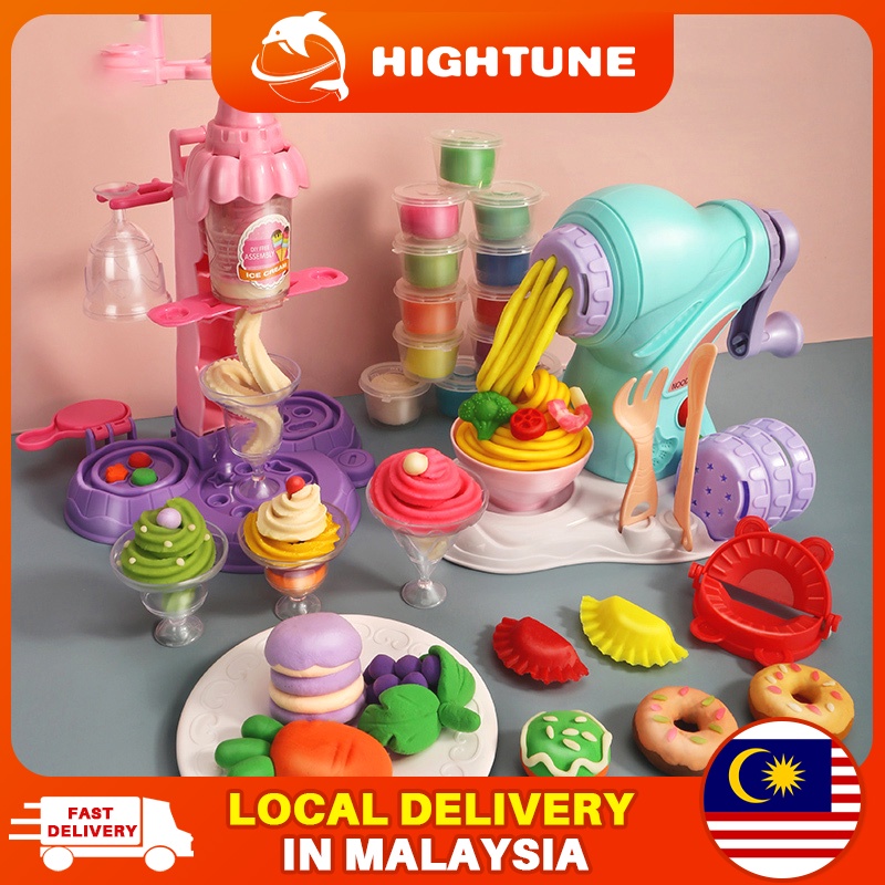 Hightune Play Doh Set Plasticine Making Pretend Play Set Toys Play Doh Ice Cream Machine Set 0151